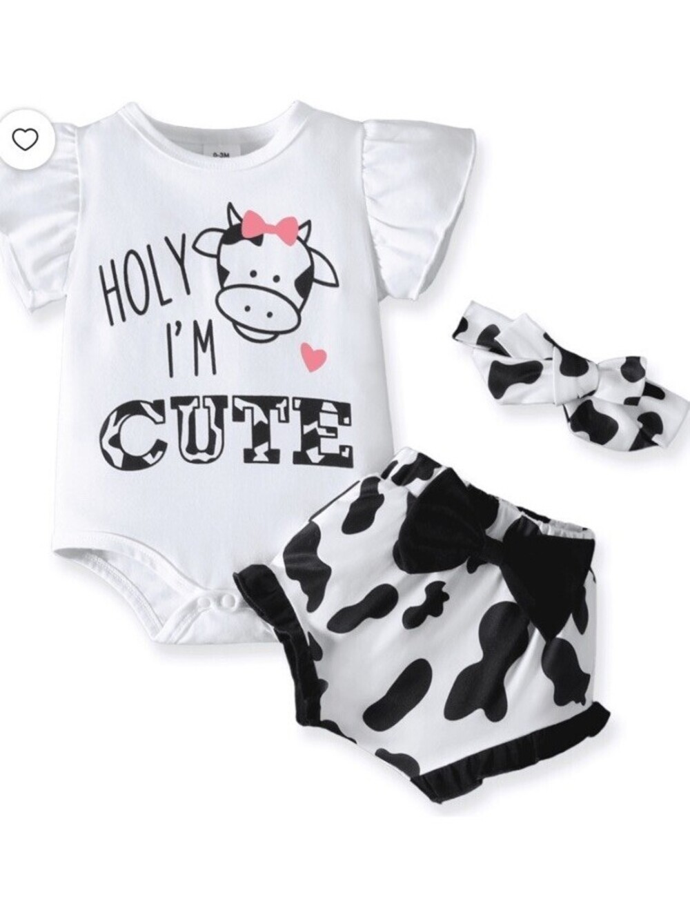 Patpat Newborn Baby Girl 3pcs 9-12 Months
